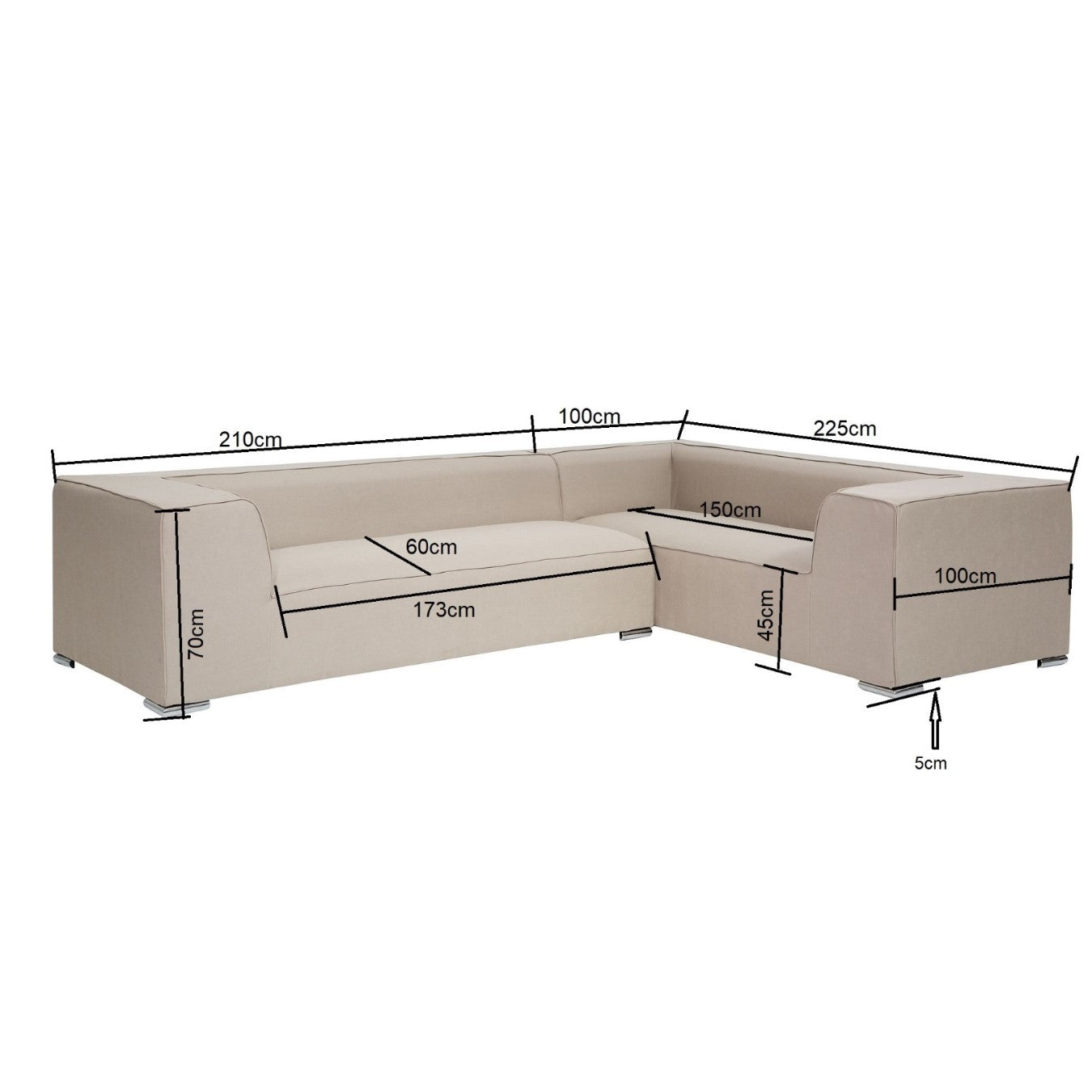 Outdoor Gartensofa mit speziellem Bezug Outdoorstoff | Modell OLEX