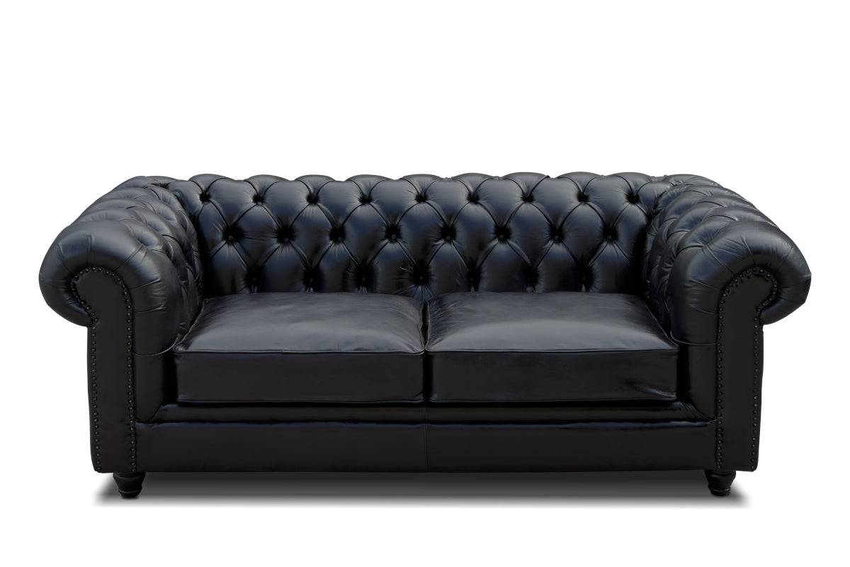 Klassisches Chesterfield Büffelleder Sofa 2-Sitzer | Modell SHORT