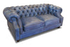 Klassisches Chesterfield Büffelleder Sofa - 2 Sitzer | Modell PILLOWS